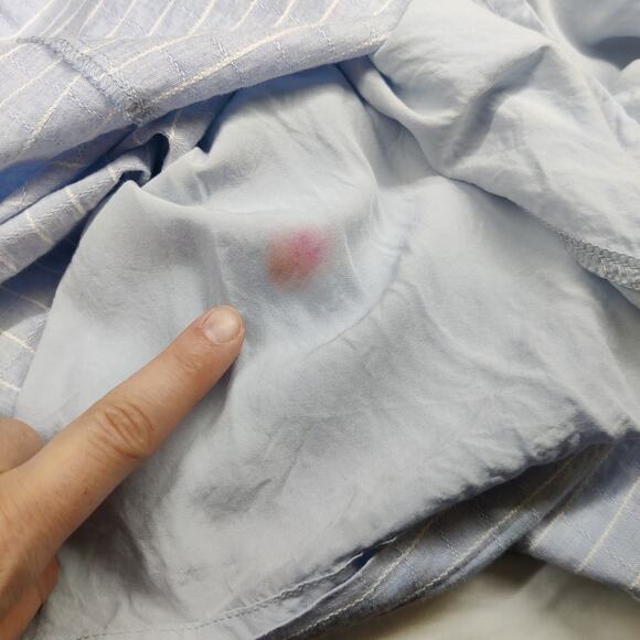 L'Academie Revolve Hawes Blue Cotton Chambray Button Front Mini Dress Medium - Picture 15 of 16